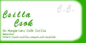 csilla csok business card